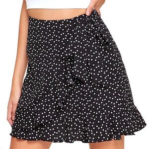 Black & White wrap skirt